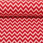 Preview: Bündchen Karla Chevron Jacquard rot /weiss