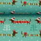 Preview: French Terry Stoff Holly Dackel mintgrün