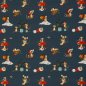 Preview: Baumwolljersey Lathi Weihnachtsmäuse blau