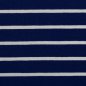 Preview: Baumwolljersey -Isa- Streifen - marine weiss