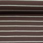 Preview: Baumwolljersey -Isa- Streifen – Chocolate / Cream