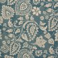 Preview: Double Slub Musselin Paisley blau creme