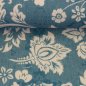 Preview: Double Slub Musselin Paisley blau creme