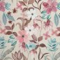 Preview: Baumwoll-Canvas WILMA - Blumen Flora altrosa/beige/smaragd