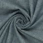Preview: Leinen- Baumwoll Mischgewebe "Paul" petrol meliert gestreift