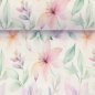 Preview: Rippjersey Blumen Lilien natur/bunt, Ökotex