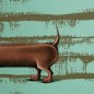 Preview: Panel French Terry Dachshund Berny by Thorsten Berger mint
