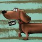 Preview: Panel French Terry Dachshund Berny by Thorsten Berger mint