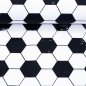 Preview: Baumwolle Webware Swafing Fussball schwarz/ weiss