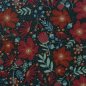 Preview: Modaljersey Just Flowers anthrazit/rot