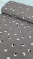 Preview: Viskose- Crepe weiss schwarze Dots auf grau