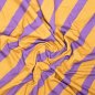 Preview: French Terry Diagonale Streife lila/orange