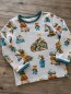 Preview: Baumwolljersey Schrottplatz – Tiere, Autos, Bagger
