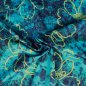 Preview: Baumwolljersey Blumen digitaldruck blau-petrol