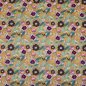 Preview: Baumwollwebware Blumenfeld auf ocker