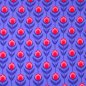 Preview: Baumwolljersey rote Blumen auf blau-lila