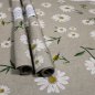 Preview: beschichtete Baumwolle Leinenoptik Margeriten 50cm x 70cm