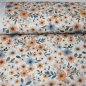Preview: Eigenproduktion Musselin Double Gauze -Sommerblumen- in natur -apricot