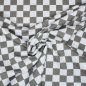Preview: Eigenproduktion Baumwolljersey Karo in grau-weiss