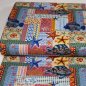 Preview: Baumwollstoff Meerestiere Patchwork blau-orange