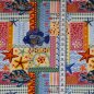 Preview: Baumwollstoff Meerestiere Patchwork blau-orange