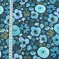 Preview: Sweatstoff Aquarell Blumen blau