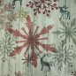 Preview: Baumwollstoff Schneekristalle Rehe