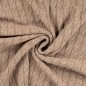 Preview: Strickstoff„Nordic Cable Matilda“ – Zopfmuster,  taupe meliert