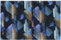 Preview: Viskose Webware – Geometrische Formen Navy/Blau