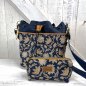 Preview: Canvas, Baumwolle, Retro Flowers by Emjo Design dunkelblau