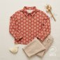 Preview: Baumwolle Webware Strahlenblüten terracotta