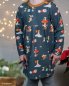 Preview: Baumwolljersey Lathi Weihnachtsmäuse blau