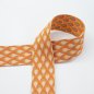 Preview: Gurtband 50mm Bögen beige/orange
