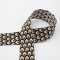 Preview: Gurtband 50mm Bögen beige/schwarz