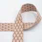 Preview: Gurtband 50mm Bögen beige/altrosa
