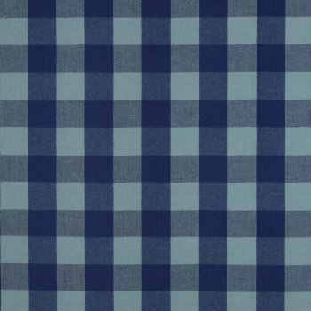 Baumwolle Popeline garngefärbt Karos Blau / Grün