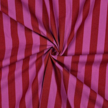 Baumwoll Popeline YD Stripes Red / Fuchsia