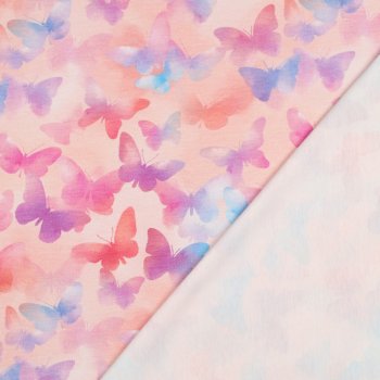 Preview: Baumwolljersey bunte Schmetterlinge, Digitaldruck