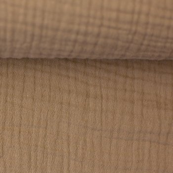 Musselin Double Gauze  helles ziegelrot