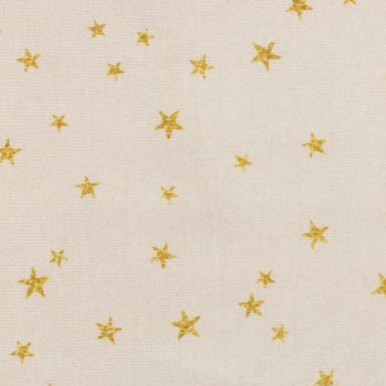 Baumwolle Webware Weihnachten Sterne gold naturweiß