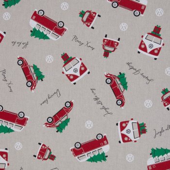 Canvas Weihnachten VW Bully XMAS Ride Mery Xmas