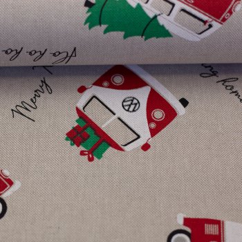 Canvas Weihnachten VW Bully XMAS Ride Mery Xmas