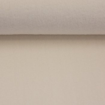 Preview: Baumwollfleece Carlos von Swafing uni  naturweiss - 100% Baumwolle