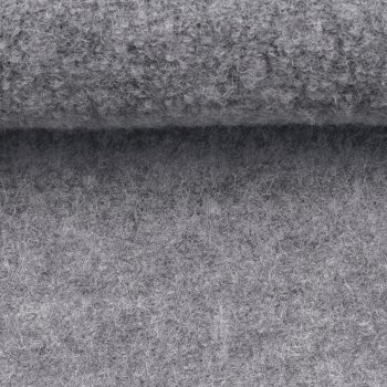 Merino Fleece grau meliert 100% Merinowolle