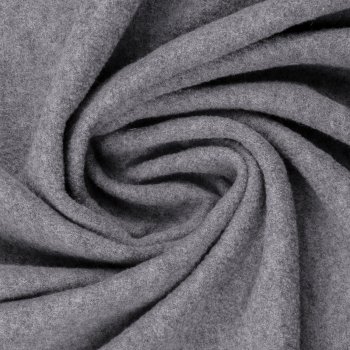 Merino Fleece grau meliert 100% Merinowolle