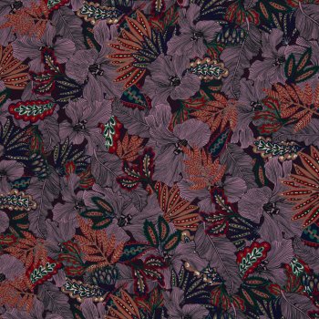 Viskose Webware Indian Summer by Bienvenido Colorido bordeaux
