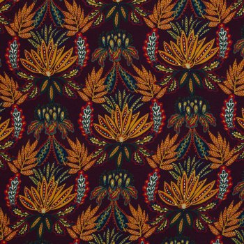 Viskose Webware Indian Summer Ornament by Bienvenido Colorido, bordeaux