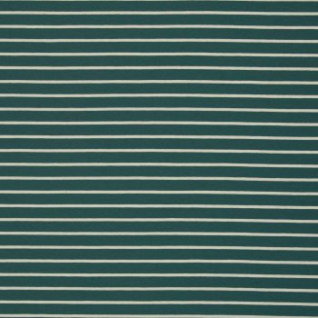 Baumwolljersey -Isa- Streifen - smaragd weiss