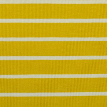 Baumwolljersey -Isa- Streifen - gelb weiss