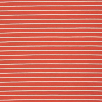Baumwolljersey -Isa- Streifen - koralle weiss